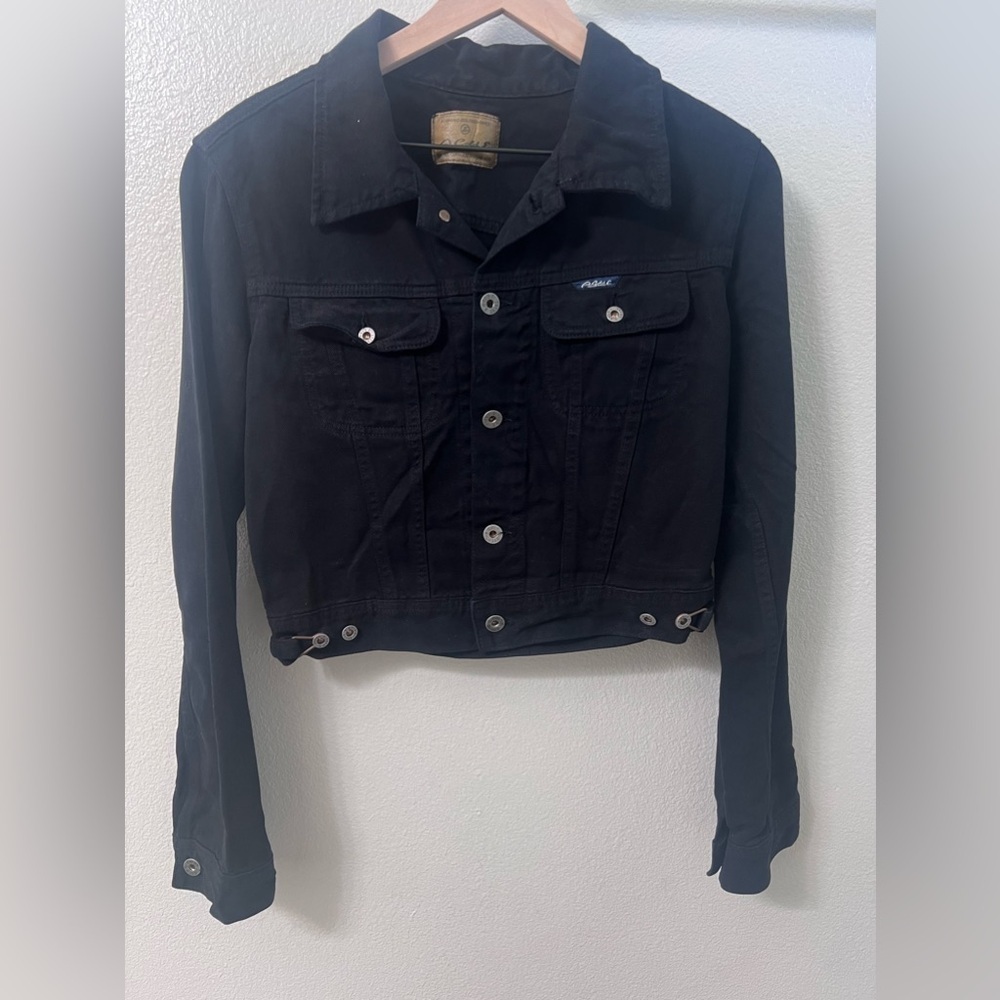 Agolde Adriano Goldschmied Vintage Black Jean Jacket Premium Luxury Size Small